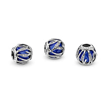 Load image into Gallery viewer, Pandora Nature&#39;s Radiance Charm, Royal Blue Crystal &amp; Clear CZ