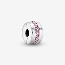 Load image into Gallery viewer, Pink Sparkling Row Clip Charm