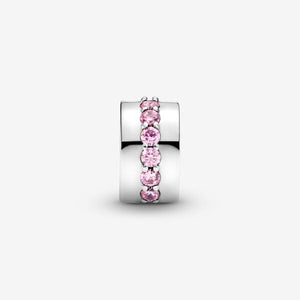 Pink Sparkling Row Clip Charm