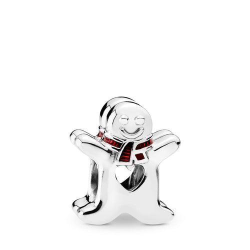 Pandora Sweet Gingerbread Man Charm, Translucent Red Enamel