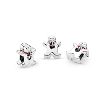 Load image into Gallery viewer, Pandora Sweet Gingerbread Man Charm, Translucent Red Enamel