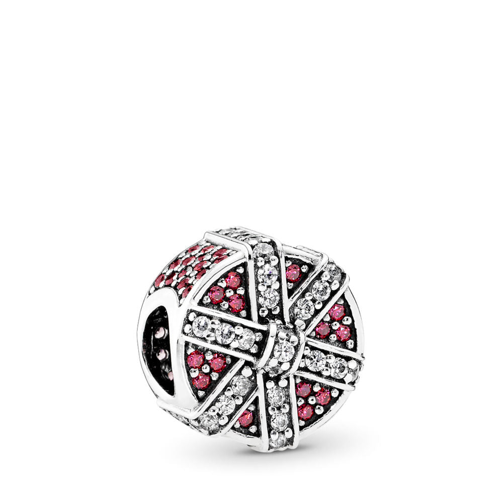 Pandora Shimmering Gift Charm, Red & Clear CZ