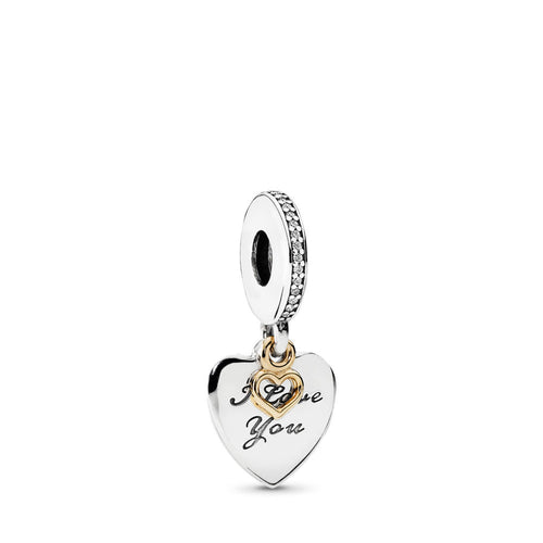 PANDORA Love You Forever Dangle Charm, Clear CZ