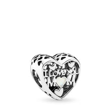Load image into Gallery viewer, Pandora Love for Mother Charm, Silver Enamel