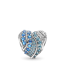 Load image into Gallery viewer, Pandora Aqua Heart Charm, Aqua &amp; London Blue Crystals &amp; Clear CZ