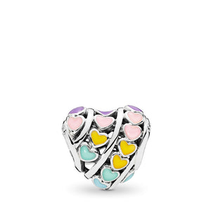 Pandora Rainbow Hearts Charm