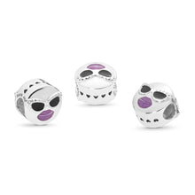 Load image into Gallery viewer, Pandora Stay Cool Charm, Black &amp; Purple Enamel &amp; Clear CZ