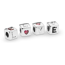 Load image into Gallery viewer, Pandora Love Dice Charm, Red &amp; Clear CZ