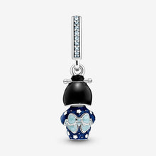 Load image into Gallery viewer, Japanese Doll in Blue Kimono Dangle Charm