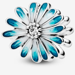 Blue Daisy Flower Charm