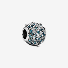 Load image into Gallery viewer, Teal Pavé Daisy Flower Charm
