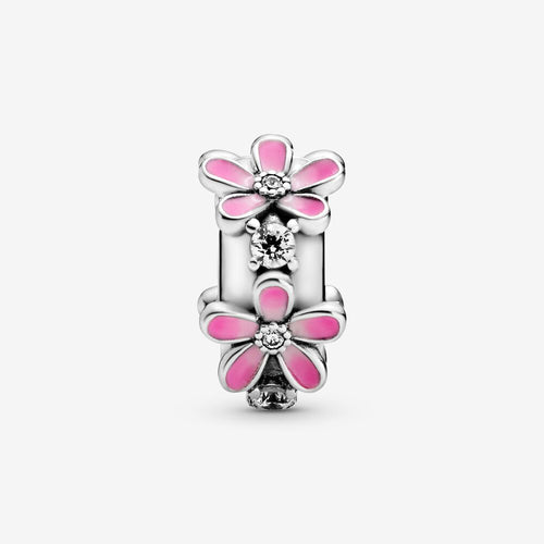 Pink Daisy Flower Clip Charm