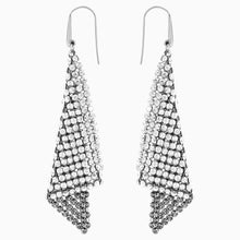 Load image into Gallery viewer, FIT PIERCED EARRINGS, GRAY, RHODIUM PLATED