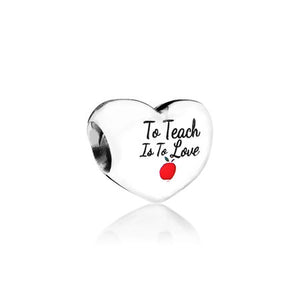 Pandora To Teach Is To Love Heart Charm