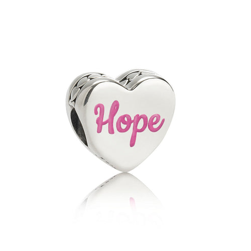 Pandora Hope Ribbon Charm, Pink Enamel