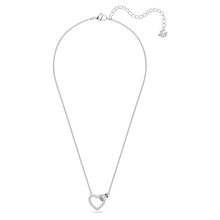 Load image into Gallery viewer, Lovely necklace Heart, White, Rhodium plated