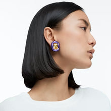 Load image into Gallery viewer, Dulcis clip earrings Cushion cut, Purple