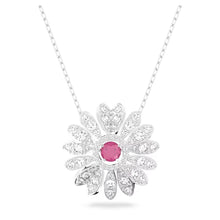 Load image into Gallery viewer, Eternal Flower pendant Flower, Pink, Rhodium plated