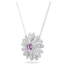 Load image into Gallery viewer, Eternal Flower pendant Flower, Pink, Rhodium plated