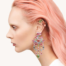 Load image into Gallery viewer, Gema stud earrings Drop cut, Pink, Rhodium plated