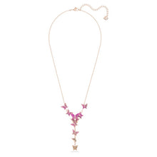 Load image into Gallery viewer, Lilia Y necklace Butterfly, Pink, Rose gold-tone plated