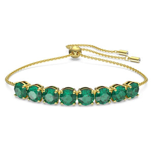 Exalta bracelet Green, Gold-tone plated