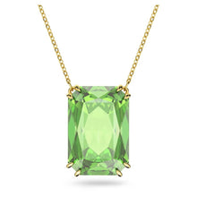 Load image into Gallery viewer, Millenia pendant Octagon cut, Green, Gold-tone plated