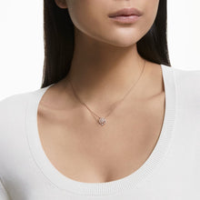 Load image into Gallery viewer, Swarovski Sparkling Dance necklace White, Rose gold-tone plated