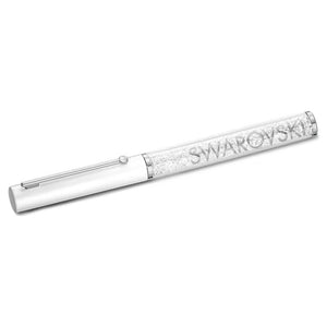 Crystalline Gloss ballpoint pen White, Chrome plated