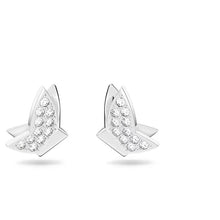 Load image into Gallery viewer, Lilia stud earrings Butterfly, White, Rhodium plated