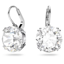 Load image into Gallery viewer, Millenia drop earrings Round cut, White, Rhodium plated