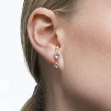 Load image into Gallery viewer, Constella ear cuff Set (2), Asymmetrical, White, Rose gold-tone plated