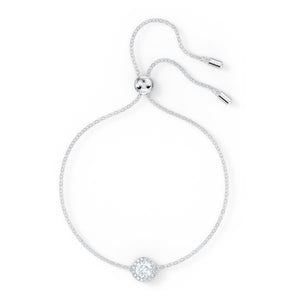 Swarovski Angelic Round Bracelet, White, Rhodium plated