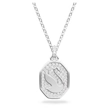 Load image into Gallery viewer, Signum pendant Swan, White, Rhodium plated