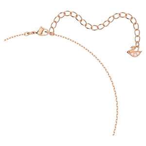 Swarovski Sparkling Dance necklace White, Rose gold-tone plated