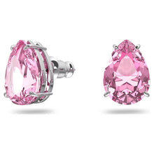 Load image into Gallery viewer, Gema stud earrings Drop cut, Pink, Rhodium plated