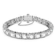 Load image into Gallery viewer, Millenia bracelet Square cut, Small, White, Rhodium plated