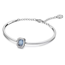 Load image into Gallery viewer, Millenia bangle Octagon cut, Blue, Rhodium plated