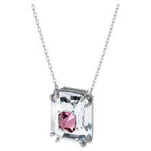 Load image into Gallery viewer, Swarovski Chroma necklace Pink, Rhodium plated