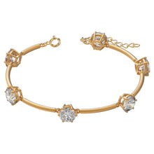 Load image into Gallery viewer, Swarovski Constella bracelet White, Gold-tone plated