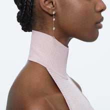 Load image into Gallery viewer, Swarovski Constella earrings Asymmetrical, White, Rose-gold tone
