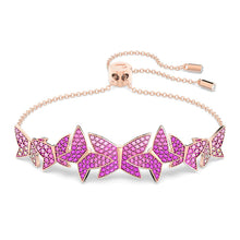 Load image into Gallery viewer, Lilia bracelet Butterfly, Pink, Rose gold-tone plated