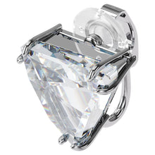 Load image into Gallery viewer, Swarovski Mesmera clip earring Single, Delta, White, Rhodium plated