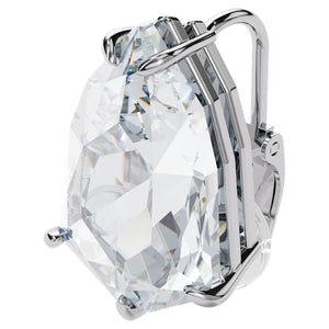 Swarovski Mesmera clip earring Trilliant cut crystal, White, Rhodium