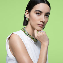 Load image into Gallery viewer, Swarovski Millenia clip earring Single, Green, Gold-tone plated