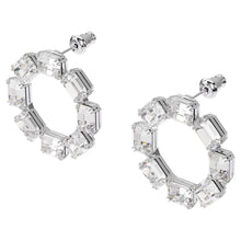Load image into Gallery viewer, Swarovski Millenia earrings Circle, White, Rhodium plated