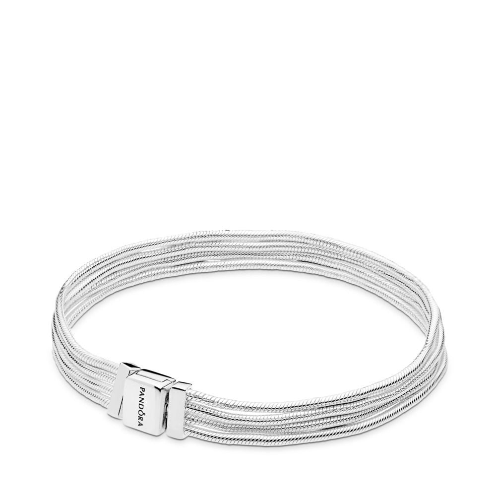 Amazon.com: PANDORA Sterling Silver Bangle Bracelet, 8.3 IN: Clothing,  Shoes & Jewelry