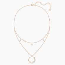 Load image into Gallery viewer, NORTH NECKLACE, WHITE, ROSE-GOLD TONE PLATED