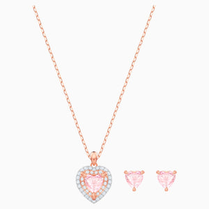 ONE SET, MULTI-COLORED, ROSE-GOLD TONE PLATED