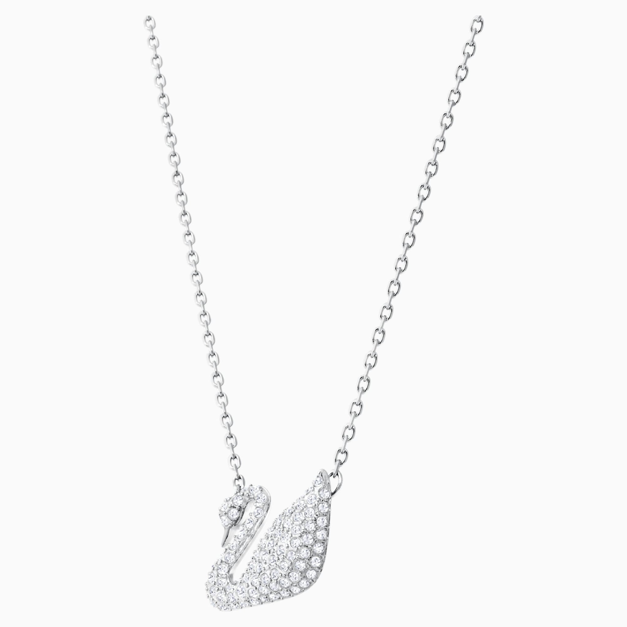 Swarovski sparkle Iconic Swan pendant, Medium, Beige, Rhodium plated  5215034 | eBay